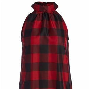 Talbots Black and Crimson Sleeveless Top